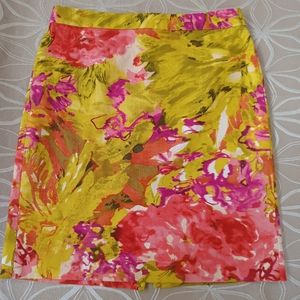 J Crew Jacquard Floral Skirt